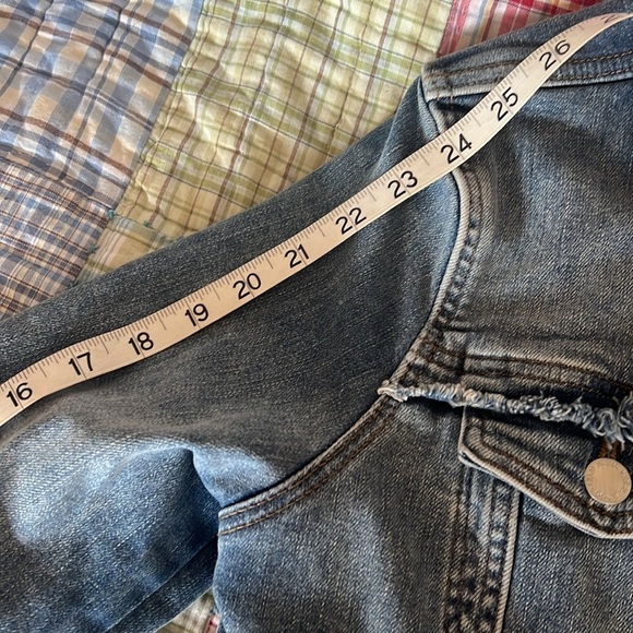 Karl Lagerfeld Blue Denim Jacket with Patches small - Picture 10 of 11